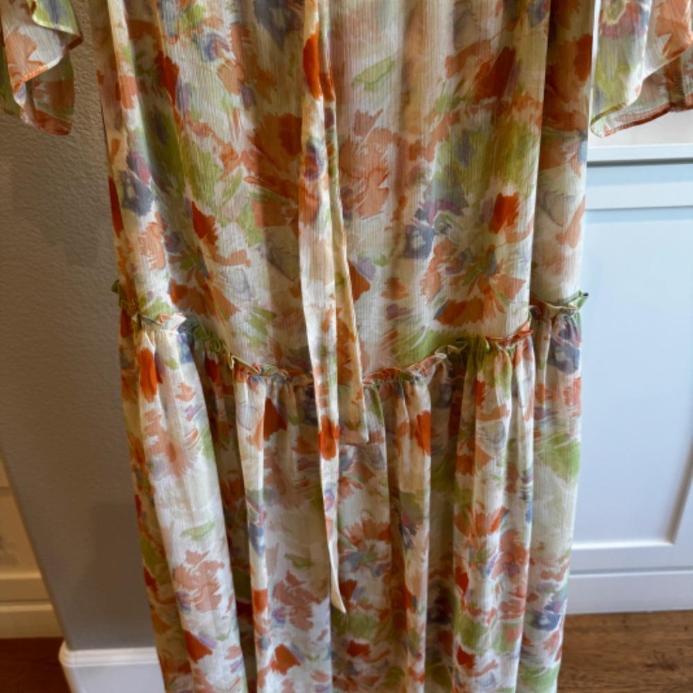 MISA MARCELE DRESS PASTEL SPLASH XS - Picture 9 of 11